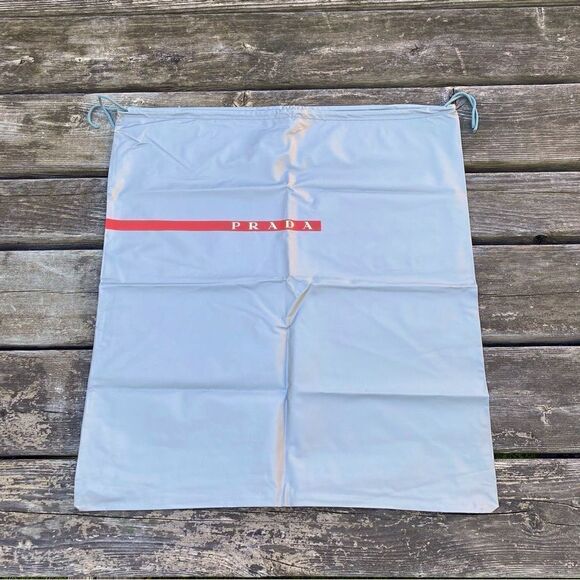 Prada Large Silver/Gray Waterproof Pouch/Bag/Dust Bag. Excellent Condition! - Picture 3 of 5